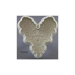 Basmalı Kopat Çiçek Kalp Tekli - DİNC KİTCHEN