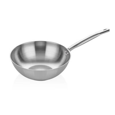  Çelik Wok Tava – Paslanmaz Saplı Ø26 cm - 1