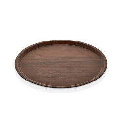 Kaydırmaz Ceviz Yuvarlak Servis Tepsi Ø 38 cm 