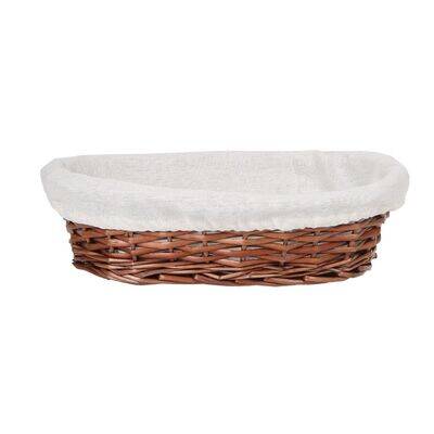 Hasır Bezli Oval Sepet 28 Cm - 1