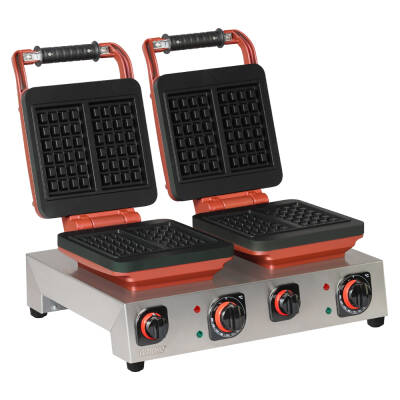 Kare Waffle Makinesi Brüksel 4x6 Çiftli - 1