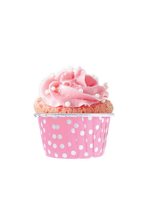 Muffin Kağıt Kek Kapsülü 50'li Puantiyeli Pembe - 3