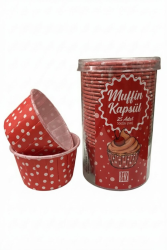 Muffin Kek Kapsülü Kırmızı Puantiyeli - BENS