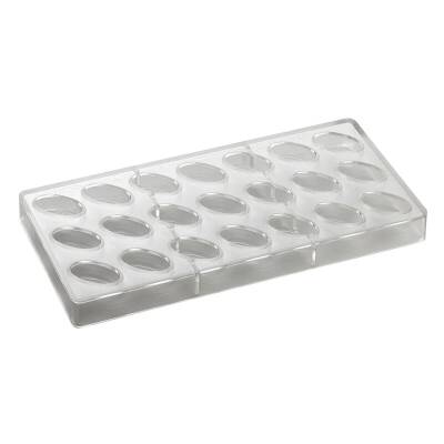 Pavoni Artisanal Polikarbon Pralin Çikolata Kalıbı Oval Çizgili PC109 - 2
