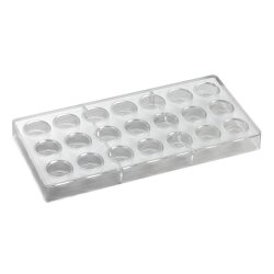 Pavoni Artisanal Polikarbon Pralin Çikolata Kalıbı Yuvarlak Çizgili PC100 - 3