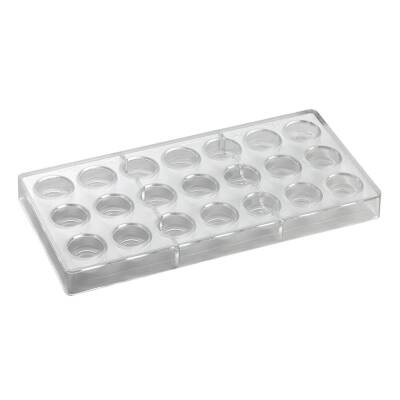 Pavoni Artisanal Polikarbon Pralin Çikolata Kalıbı Yuvarlak Çizgili PC100 - 3