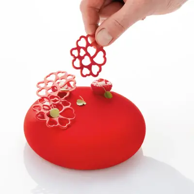 Pavoni Silikon Tuil ve Dekor Kalıbı PR008 Hearts 2 Kalp - 1