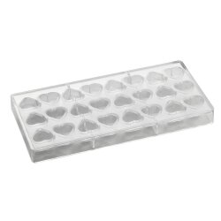 Pavoni Tradition Polikarbon Pralin Çikolata Kalıbı Kalp PC5026 - 2