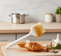 Silikon Yumurta & Mutfak Fırçası Beyaz 6 cm - EPİNOX